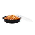 [150 ct] 32 oz PP Round Microwaveable Container, Black - Image 8