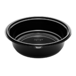 [150 ct] 48 oz PP Round Microwaveable Container, Black