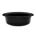 [150 ct] 48 oz PP Round Microwaveable Container, Black - Image 2