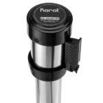 38" Silver Guidance Stanchion with 78" Black Retractable Belt  - Set of 2 - Image 4