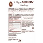 Monin Cranberry Syrup - Bottle (750mL) - Image 3