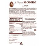 Monin Lemon Syrup - Bottle (750mL) - Image 3