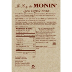 Monin Agave Nectar Organic Sweetener Syrup - Bottle (1L) - Image 2
