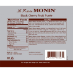 Monin Black Cherry Fruit Puree - Bottle (1L) - Image 2