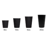 [500 ct] 20 oz Paper Coffee Cups | Ripple | 90 mm | Black - Image 7
