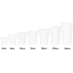 [500 ct] 24 oz Paper Coffee Cups | White | 90 mm - Image 6