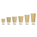 [500 ct] 16 oz Paper Coffee Cups | Ripple | 90 mm | Kraft - Image 5
