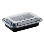 [150 sets] 16 oz PP Injection Molded Microwaveable Rectangular Black Food Containers with lids - Image 8