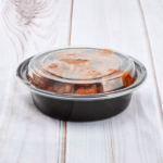 [150 sets] 16 oz PP Plastic Microwavable Round Food Containers & Lids, Black - Image 2