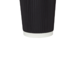 [500 ct] 20 oz Paper Coffee Cups | Ripple | 90 mm | Black - Image 5
