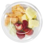 [300 ct] 24 oz Disposable Salad Bowl Lids | 165 mm | PET - Image 4
