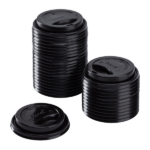 [1,000 ct] 10-24 oz Paper Coffee Cup Lids | 90 mm | Black - Image 3