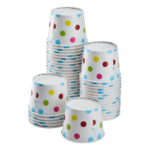 [1,000 ct] 12 oz Paper Food Containers | 100 mm | Dots Print - Image 9