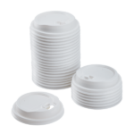 [1,000 ct] 10-24 oz Paper Coffee Cup Lids | 90 mm | White | Flip-Top - Image 2