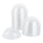 [600 ct] 32 oz Plastic Dome Cup Lids | PET | No Hole | 104.5 mm - Image 2