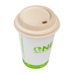 Karat Earth 90mm PFAS Free Bagasse Sipper Dome Lids for 10-24oz Hot Cups, Natural - 500 pcs - Image 10