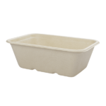 Karat Earth 24oz Natural Bagasse Take Out Container, Rectangular - 500 pcs - Image 3