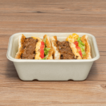 Karat Earth 24oz Natural Bagasse Take Out Container, Rectangular - 500 pcs - Image 4