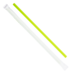 Karat Earth 8.75" Giant PLA Straw (7mm) Paper Wrapped, Green - 2,500 pcs