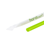 Karat Earth 8.75" Giant PLA Straw (7mm) Paper Wrapped, Green - 2,500 pcs - Image 2