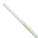 Karat Earth 7.75" Jumbo Paper Straw (5mm) Paper Wrapped, White - 2,000 pcs
