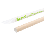 Karat Earth 7.75" Giant Paper Straw Paper Wrapped, Kraft - 2,000 pcs - Image 2