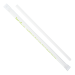 Karat Earth 9" Giant Paper Straw (7mm) Wrapped, White - 1,200 pcs