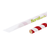 Karat Earth 9" Giant Paper Straw Wrapped, Red & White - 1,200 pcs - Image 2