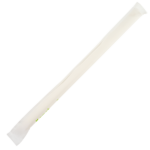 Karat Earth 9" Diagonal Cut Colossal Paper Straw Paper Wrapped, White - 1,600 pcs - Image 4