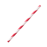 Karat Earth 5.25" Stir Paper Straw(5mm) Unwrapped, Red Spiral - 2,000 pcs - Image 2