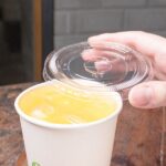 Karat Earth PLA Flat Lid for Eco-Friendly 12-22 oz Paper Cold Cup (90mm) - 1,000 pcs