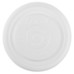 Karat Earth 62mm Compostable Flat Lid for 2 oz Eco-Friendly Paper Portion Cup - 2,000 pcs - Image 2