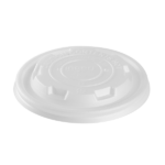 Karat Earth 90.8mm Compostable Flat Lids for 6-10 oz Paper Food Container, White - 1,000 pcs - Image 2