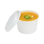 Karat Earth 16oz Eco-Friendly Paper Food Containers (114.6mm), White - 500 pcs - Image 5