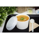 Karat Earth 16oz Eco-Friendly Paper Food Containers (114.6mm), White - 500 pcs - Image 6