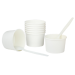 Karat Earth 4oz Eco-Friendly paper Food Containers (75.3mm), White - 1,000 pcs - Image 6
