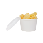 Karat Earth 8oz Eco-Friendly Paper Food Containers (90.8mm), White - 1,000 pcs - Image 5