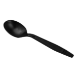 Karat Earth Heavy Weight Bio-Based Soup Spoons, Black - 1000 pcs - Image 3