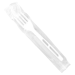 Karat Earth Heavy Weight CPLA Compostable Fork Wrapped, White - 750 pcs - Image 3