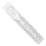 Karat Earth Heavy Weight CPLA Compostable Tea Spoon Wrapped, White - 750 pcs - Image 3