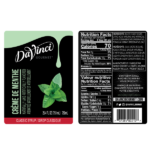 DaVinci Classic Creme de Menthe Syrup - Bottle (750mL) - Image 2