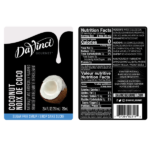 DaVinci Sugar Free Coconut Syrup - Bottle (750mL) - Image 2