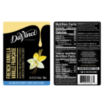DaVinci Sugar Free French Vanilla Syrup - Bottle (750mL) - Image 3