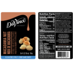 DaVinci Sugar Free Macadamia Nut Syrup - Bottle (750mL) - Image 3
