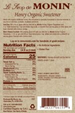 Monin Organic Honey Sweetener Syrup - Bottle (1L) - Image 3