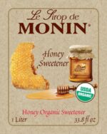 Monin Organic Honey Sweetener Syrup - Bottle (1L) - Image 2