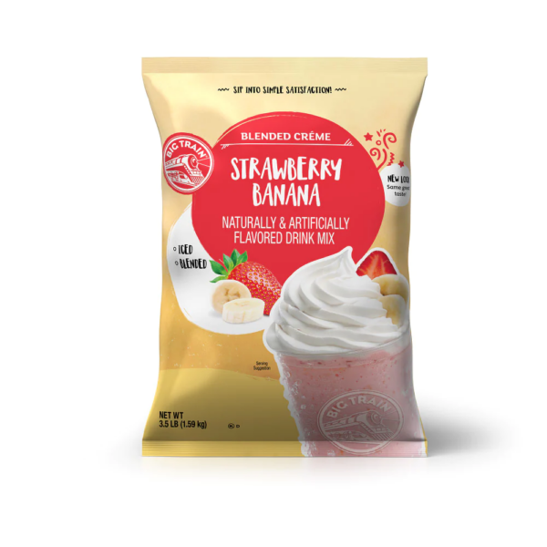 Big Train Strawberry Banana Blended Crème Beverage Mix - Bag (3.5 lbs)