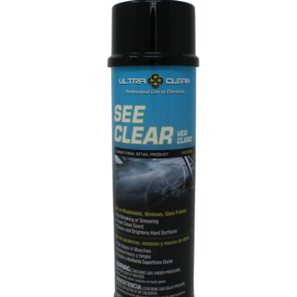 Ultra Clean See Clear anti-static glass cleaner professional windshield and mirror polish non-streak formula Packer Janitorial California wholesale