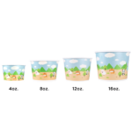 [1,000 ct] 16 oz Paper Food Containers | 112 mm | Safari Print - Image 9