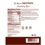 Monin Strawberry Rose Syrup - Bottle (750mL) - Image 2